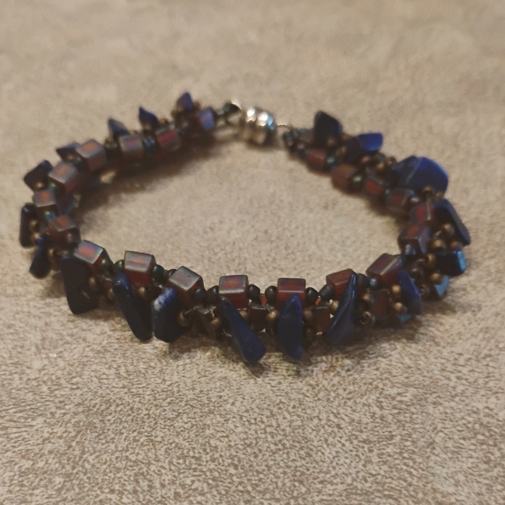 Bohemian Weaved Beaded Bracelet With Magnetic Closure